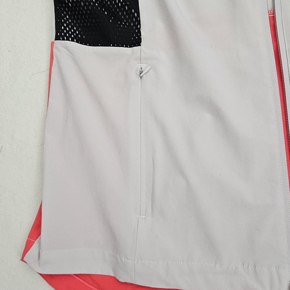 EXELLENT ADIDAS Track Jacket Womens Lightweight Color: Black Salmon Tan SZ M - Picture 9 of 16